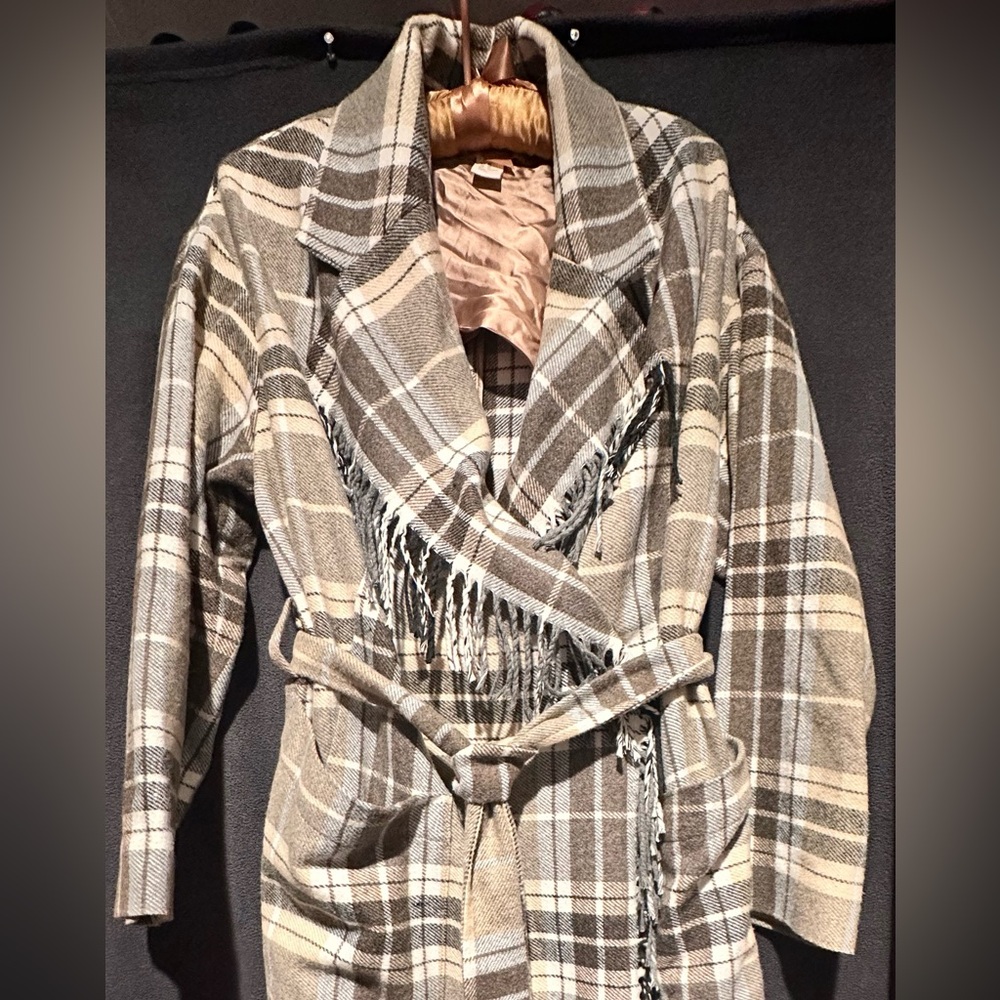 New WOT H&M wool blend shawl coat